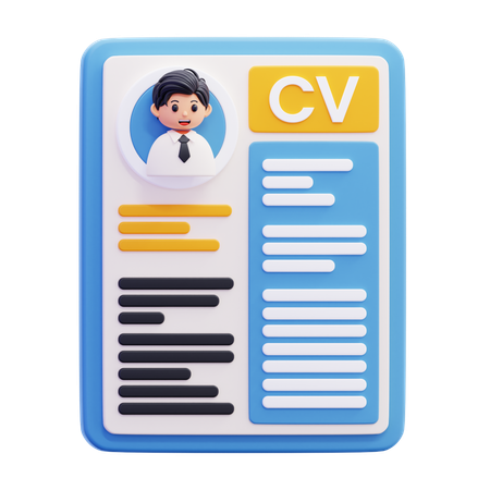 CV  3D Icon