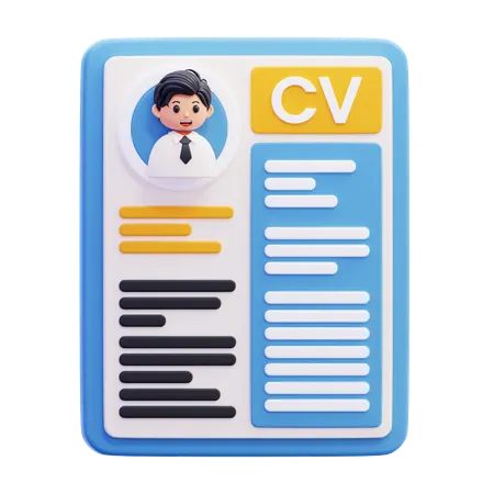 CV  3D Icon