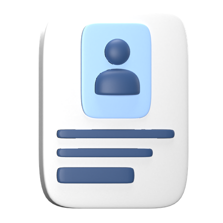 CV  3D Icon