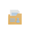 3d cv folder logo