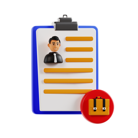 Cv Form  3D Icon