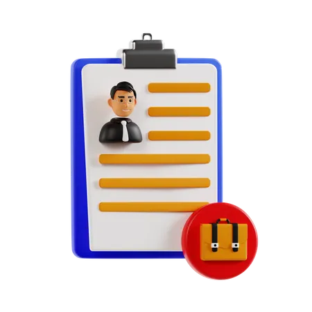 Cv Form  3D Icon