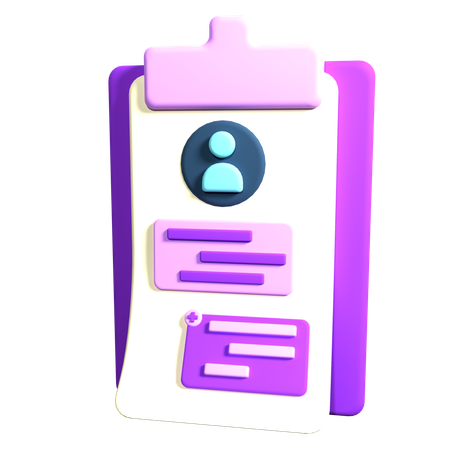 Formulário cv  3D Icon