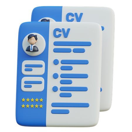 CV Job Application  3D Icon