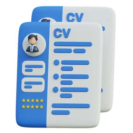 CV Job Application  3D Icon