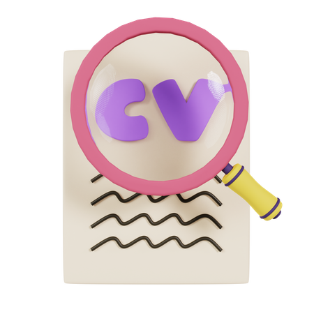 Recherche de cv  3D Icon