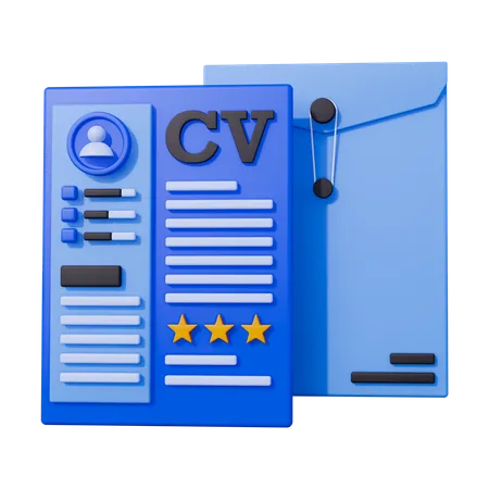 CV Resume  3D Icon