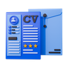 3d cv resume logo