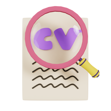 Cv Search  3D Icon