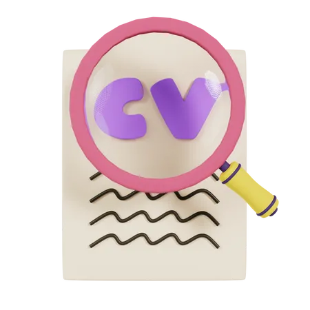 Cv Search  3D Icon