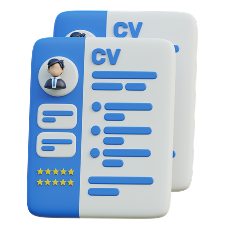 CV solicitud de empleo  3D Icon