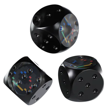 Cvx Glass Dice Crypto  3D Icon