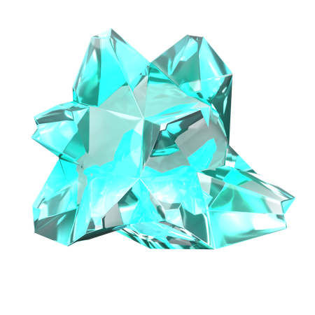 Cyan Gem  3D Icon