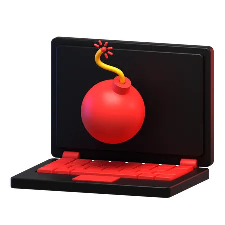 Cyber-attaque  3D Icon