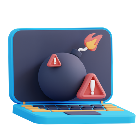 Cyber Bomb Alert  3D Icon