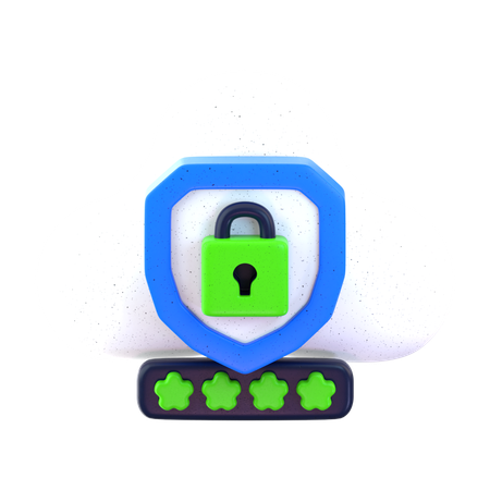 Sécurité du cyber-cloud  3D Icon