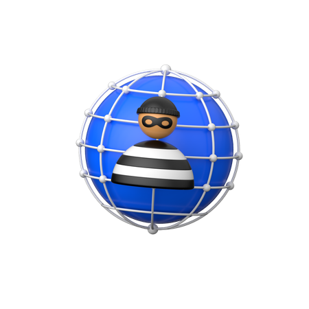 サイバー犯罪  3D Icon