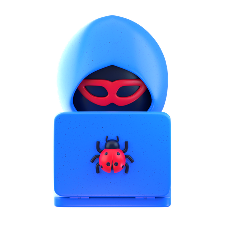 Cyber Hacker  3D Icon