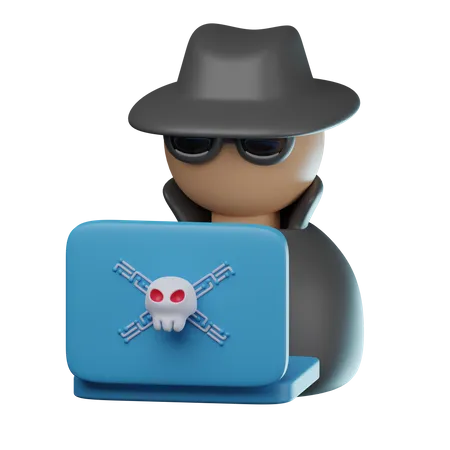 Cyber Hacker  3D Icon