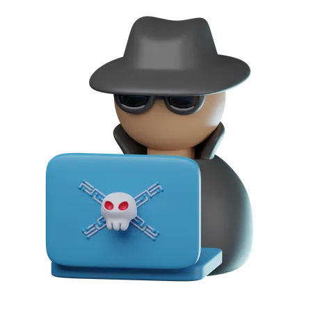Cyber pirate informatique  3D Icon