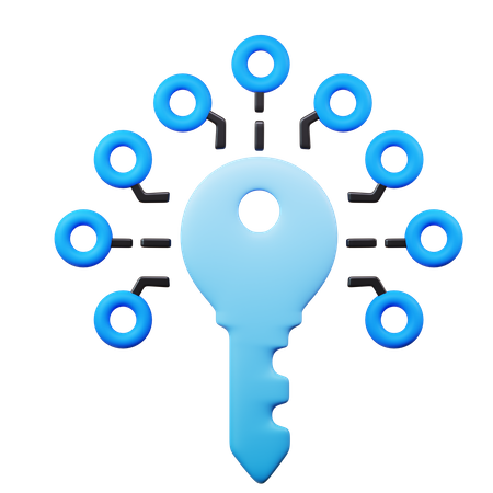 Cyber Key  3D Icon