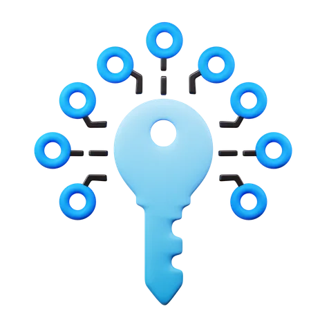 Cyber Key  3D Icon