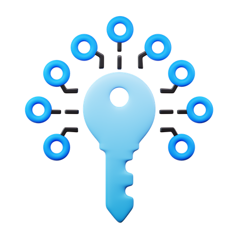 Cyber Key  3D Icon