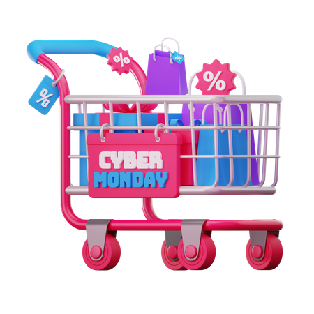 Panier du cyber lundi  3D Icon