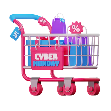 Panier du cyber lundi  3D Icon