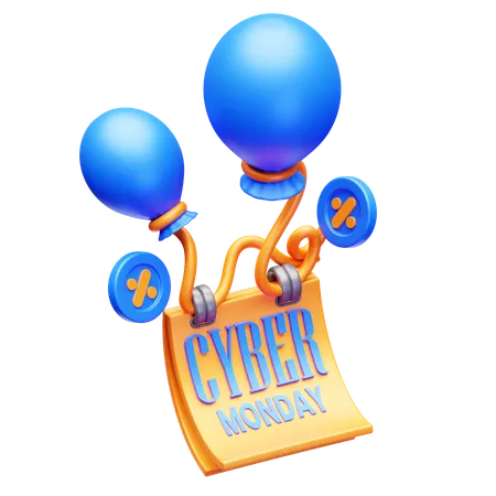 Réduction du cyber lundi  3D Icon