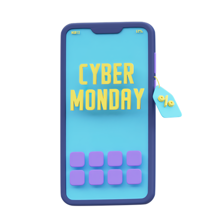 Vente du Cyber Monday  3D Icon