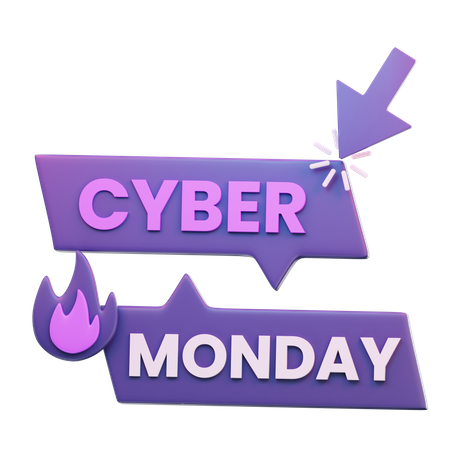 Vente du Cyber Monday  3D Icon