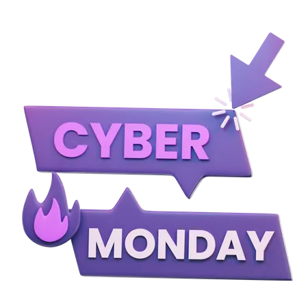 Vente du Cyber Monday  3D Icon