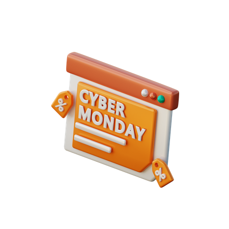 Cyber Monday  3D Illustration