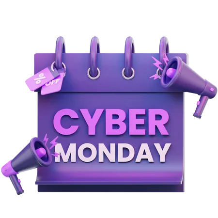Cyber Monday Date 3D Icon
