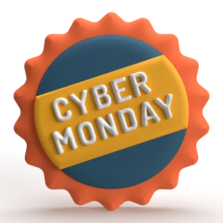 Cyber Monday-Aufkleber  3D Icon