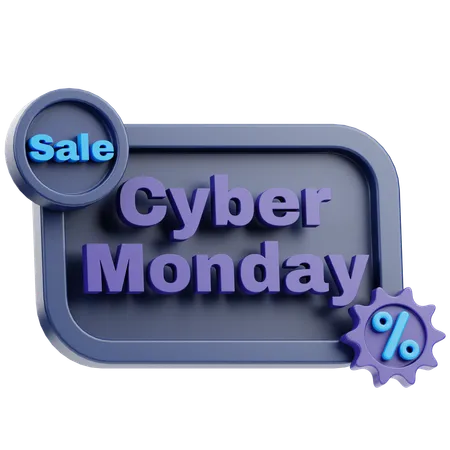 Cyber Monday Banner  3D Icon
