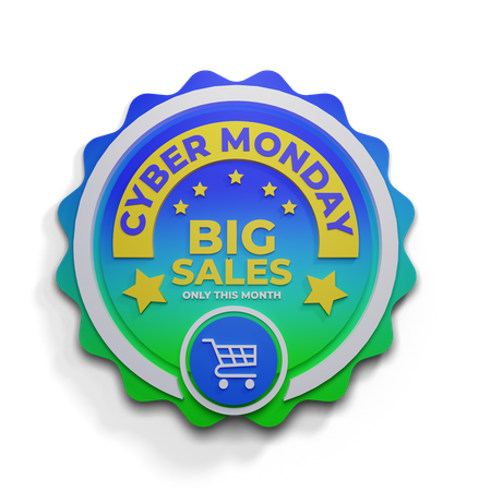 Cyber Monday Big Sale  3D Icon