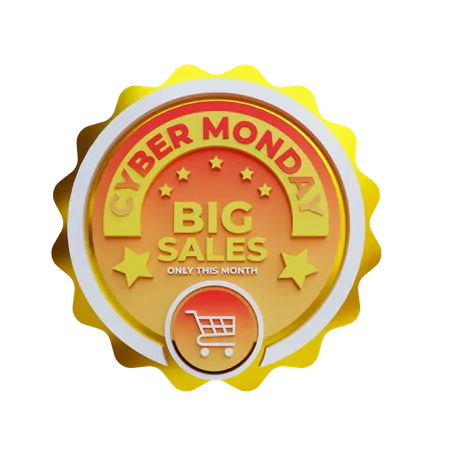 Cyber Monday Big Sale  3D Icon