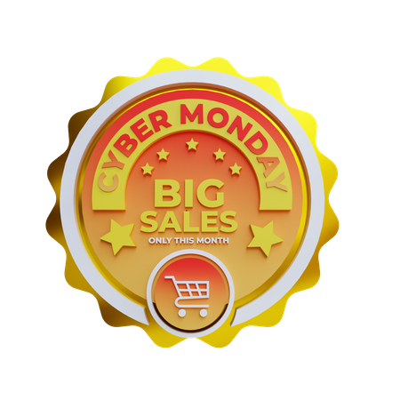Cyber Monday Big Sale  3D Icon