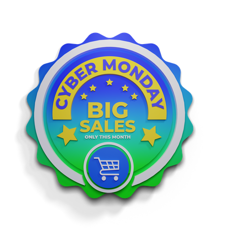 Cyber Monday Big Sale 3D Icon