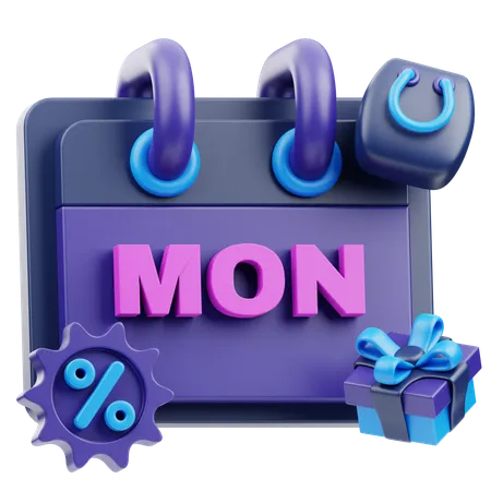 Cyber Monday Calendar  3D Icon