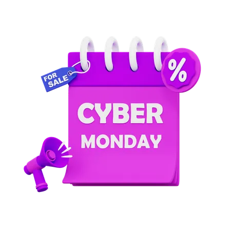 Cyber Monday Calendar  3D Icon