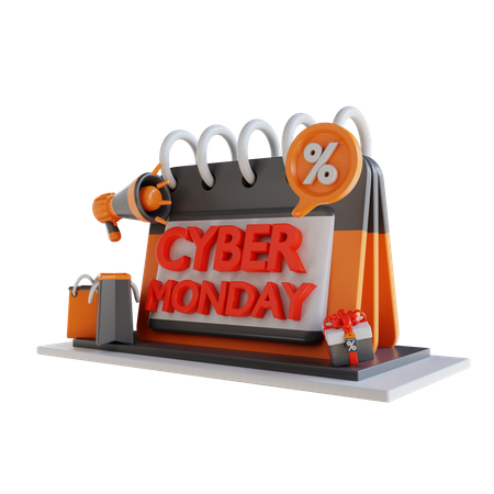 Cyber Monday Calendar  3D Icon