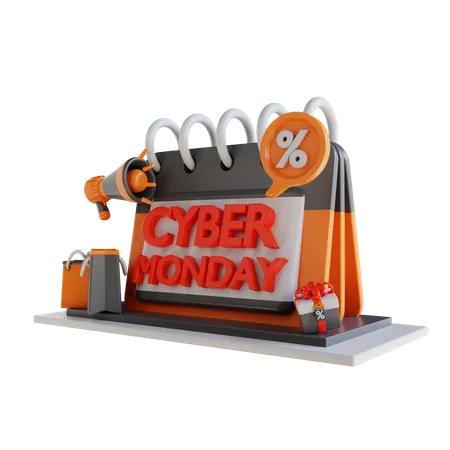 Cyber Monday Calendar  3D Icon