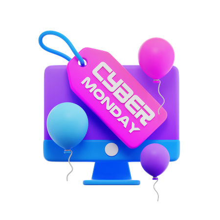 Cyber Monday Celebrations 3D Icon