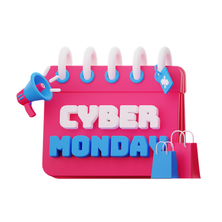 Cyber Monday Date  3D Icon