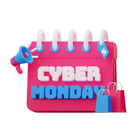 Cyber Monday Date  3D Icon