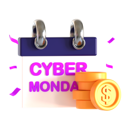 Cyber Monday Date  3D Icon