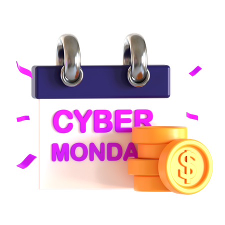 Datum des Cyber Monday  3D Icon